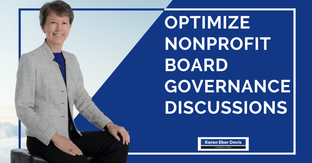 video cover:optimize nonprofit board governance discussion