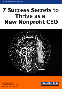 7 Success Secrets to Thrive as a New Nonprofit CEO cover 